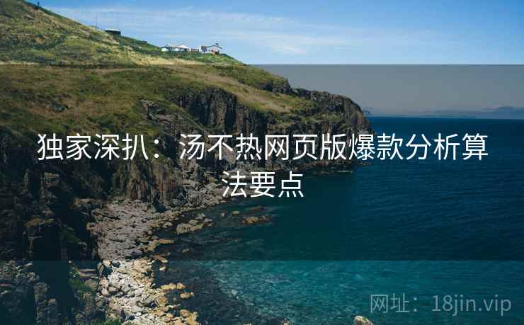 独家深扒：汤不热网页版爆款分析算法要点