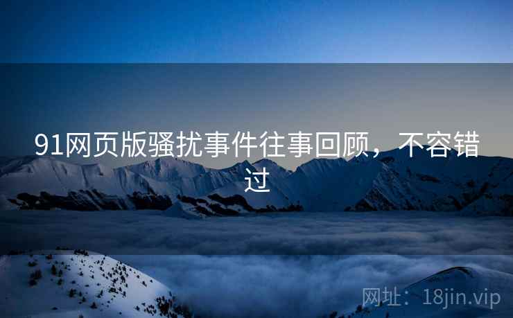 91网页版骚扰事件往事回顾，不容错过